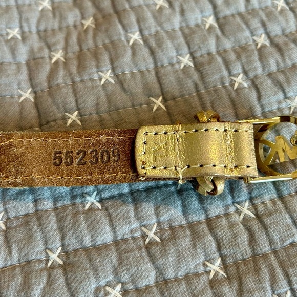 Michael Kors Metallic Gold Braided Belt - Size XL - Picture 5 of 5